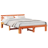 Estructura de Cama de Madera Marrón Encerado Madera Sólida 3