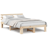 Estructura de Cama de Madera de Pino 120x190 Madera Natural 4