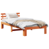 Estructura de cama de madera Marrón encerado Madera maciza 3