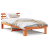 Estructura de cama de madera Marrón encerado Madera maciza 4