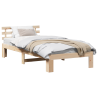 Cama de Madera Natural de Pino Natural Madera maciza de Pino 3