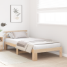 Estrutura de Cama de Madeira de Pinho Natural Natural Madeira maciça 5