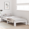 Estrutura de Cama de Madeira de Pinho Branca Madeira 80 x 200 cm 5