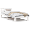 Estrutura de Cama de Madeira Branca Madeira Solteiro Durável 4
