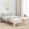 Estrutura de Cama de Madeira de Pinho Natural Madeira 75 x 190 cm 1