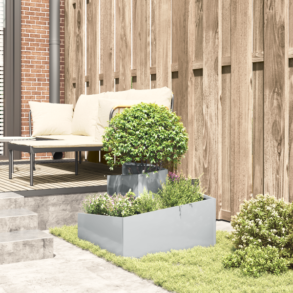 Plantador de Metal Galvanizado Aço Galvanizado Médio M 4