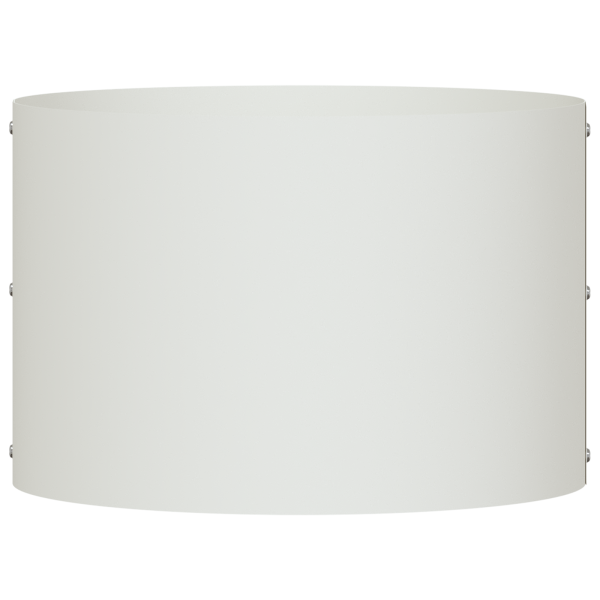 Maceta Blanca de Metal Blanca Metal Mediana Inlays Decorativos M 5