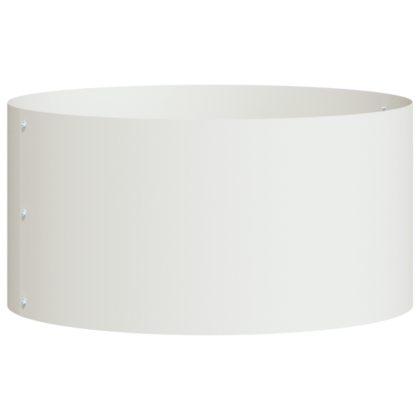 Grande Vaso de Metal Branco Branco Metal Grande Plantadeiras M 2