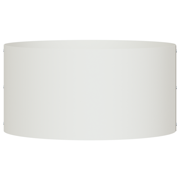 Grande Vaso de Metal Branco Branco Metal Grande Plantadeiras M 5
