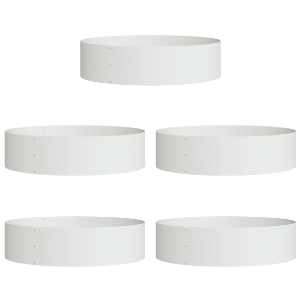 Conjunto de Maceteros Blancos Blanco Metal Grande Macetero M 2