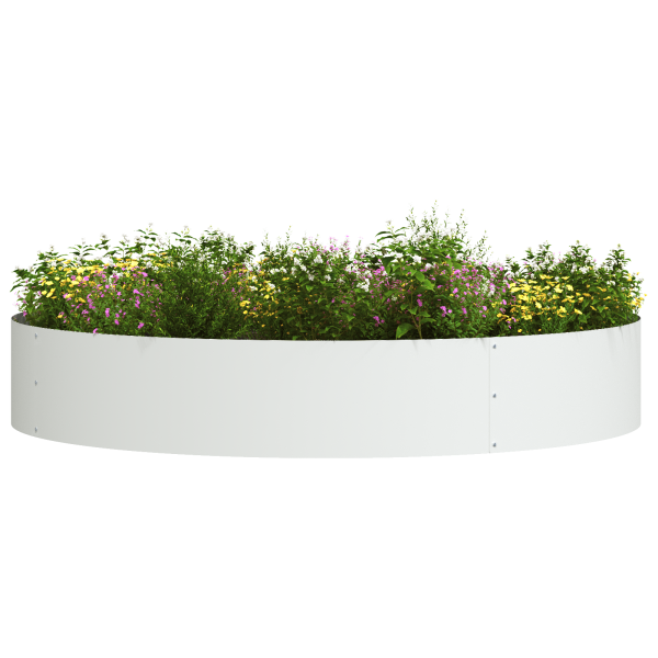 Vaso de Metal Branco Branco Metal Grande Inserções Decorativas M 3