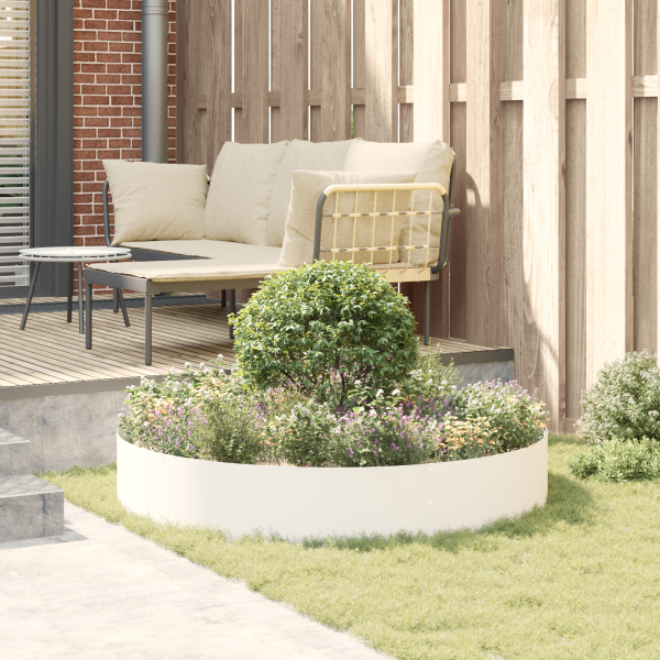 Maceta de Metal Blanca Blanca Metal Grande M 4