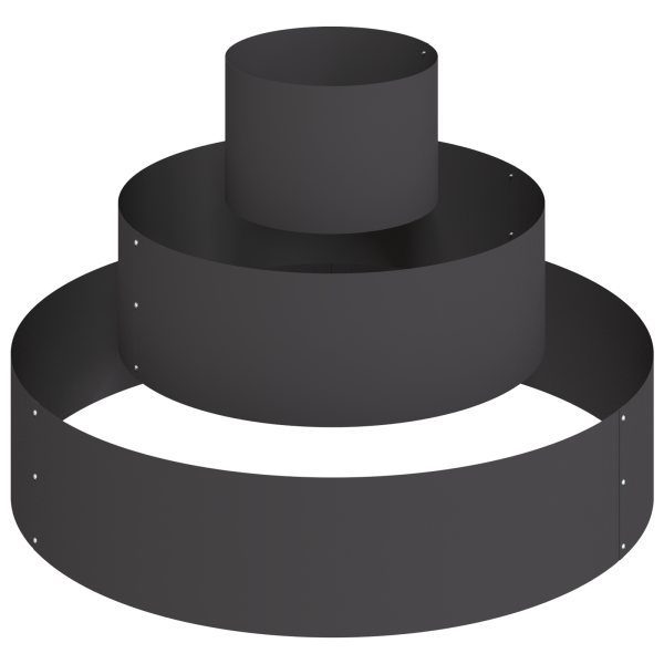 Vaso de Metal Aço/preto Aço Grande Modular Vaso de Metal M 2