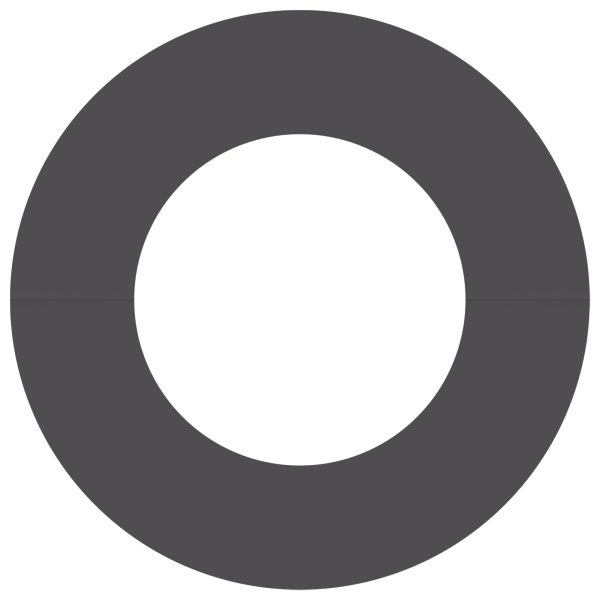 Anel de Vaso de Metal Preto Metal 70 cm de diâmetro M 5