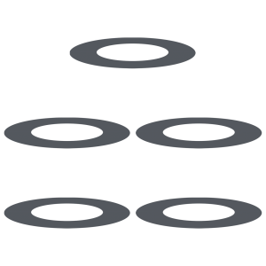 Conjunto de Plantadeiras Plásticas Antracite Plástico Grande H