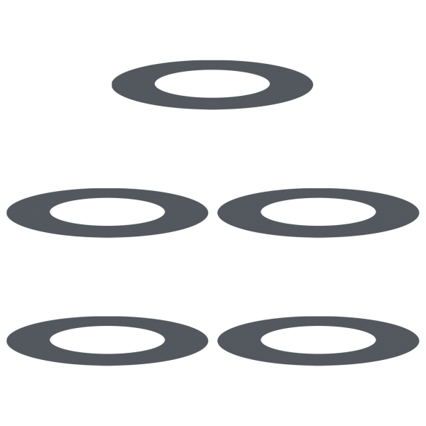 Conjunto de Plantadeiras Plásticas Antracite Plástico Grande M 2