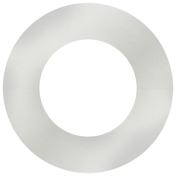 Anel de Vaso Aço inoxidável Grande Durável Circular Minimalista M 5