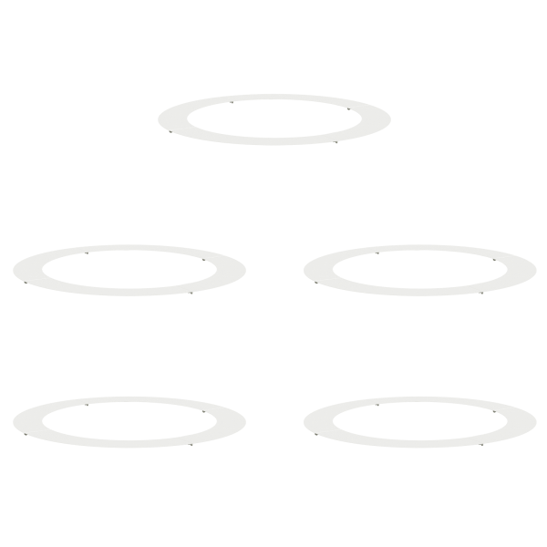 Vasos Brancos Branco Plástico Grande Vaso Branco Redondo M 2