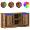 Gabinete de TV com Luzes LED - Madeira Velha. 100x34x50 cm em Madeira Derivada 4