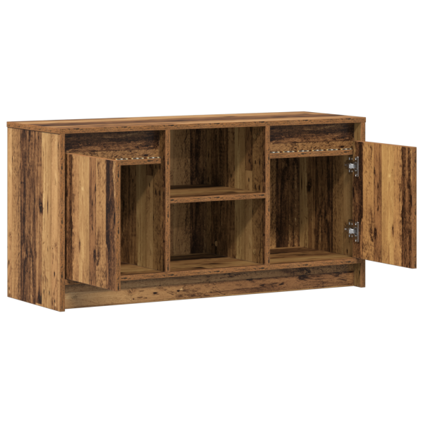 Mueble de TV con Luces LED - Madera Vieja. 100x34x50 cm en Madera. M 5