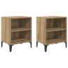 Cabinetes de Noche 2 pcs Roble 40x30x50 cm 2