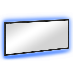 Espelho de Banheiro LED Carvalho Preto Vidro. MDF Grande Espelho H