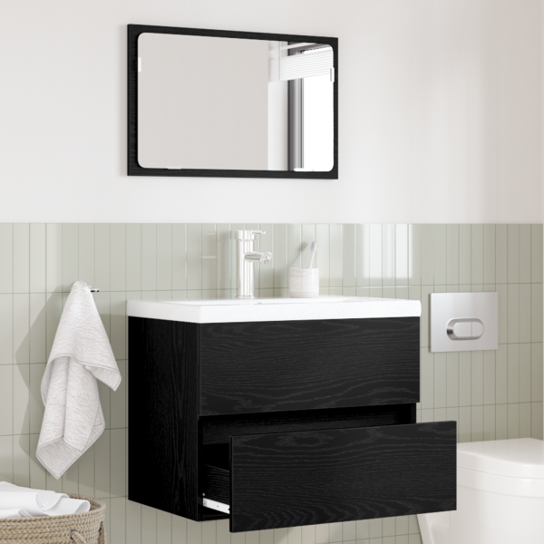 Conjunto de muebles de baño de 2 piezas de roble negro D