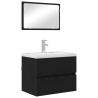 Conjunto de muebles de baño de 2 piezas de roble negro 3