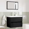 Conjunto de muebles de baño de 2 piezas de roble negro 4