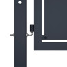 Puerta de jardín de acero gris antracita 400x175 cm 3