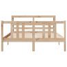Estructura de cama con cabecero madera maciza pino 120x200 cm 4