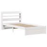 Estructura de cama con cabecero sin colchón blanco 90x200 cm 3