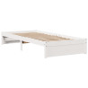 Estrutura de cama com cabeçalho sem colchão branco 90x200 cm 5