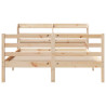 Estructura de cama con cabecero madera maciza pino 160x200 cm 4