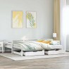 Sofá cama nido con cajones sin colchón blanco 80x200 cm 1