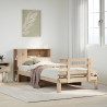 Cama com estante sem colchão 75x190 cm pinho maciço 1
