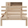 Cama con estantería sin colchón madera maciza de pino 75x190 cm 4