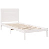 Cama extralarga sin colchón madera maciza blanca 90x210 cm 3
