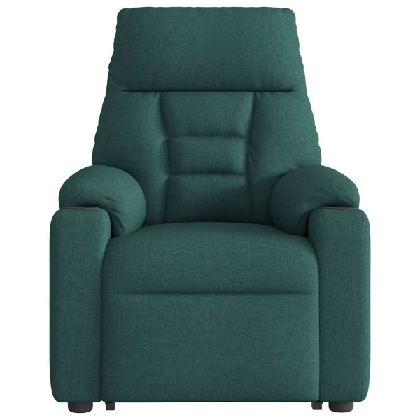 Silla de masaje reclinable de pie de tela verde oscura M 5