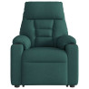 Silla de masaje reclinable de pie de tela verde oscura 5
