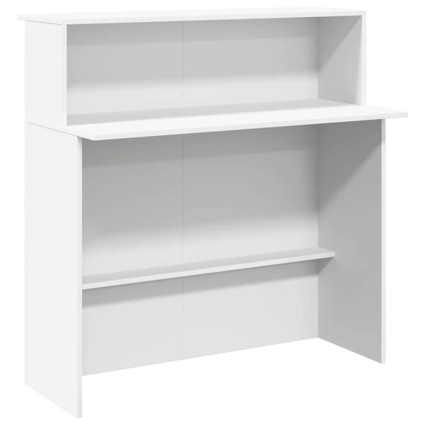 Mostrador de recepción blanco 100x50x103.5 cm madera ingeniería M 2