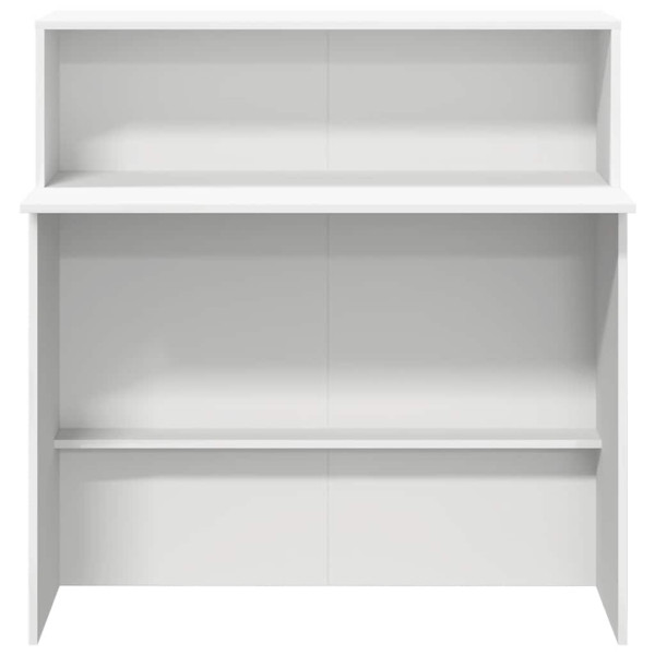 Mostrador de recepción blanco 100x50x103.5 cm madera ingeniería M 5