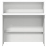 Mostrador de recepción blanco 100x50x103.5 cm madera ingeniería 5