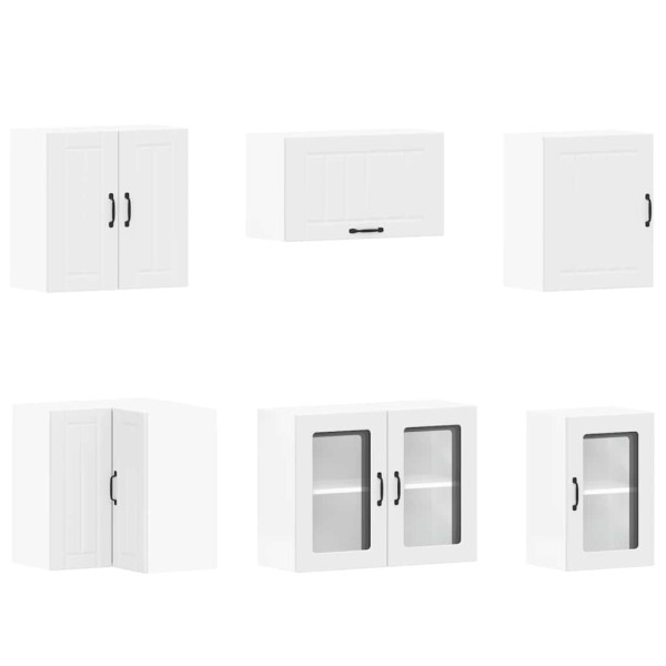 Mueble de cocina Lucca blanco 11 piezas madera contrachapada M 5