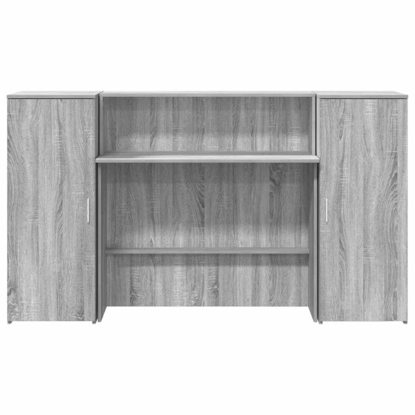 Balcão recepção 180x50x103.5 cm madeira cinzento sonoma M 5