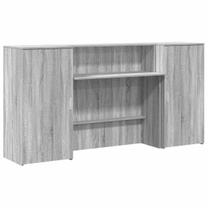 Balcão recepção 200x50x103.5 cm madeira cinzento sonoma H