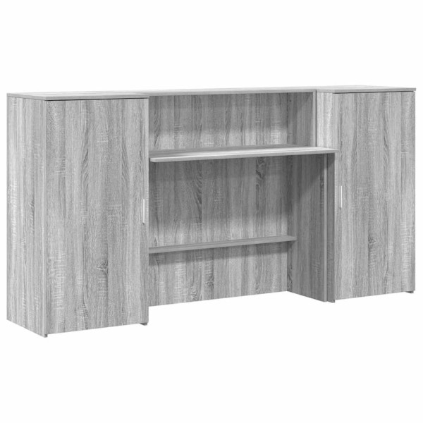 Mostrador de recepción sonoma gris 200x50x103.5 cm M 2