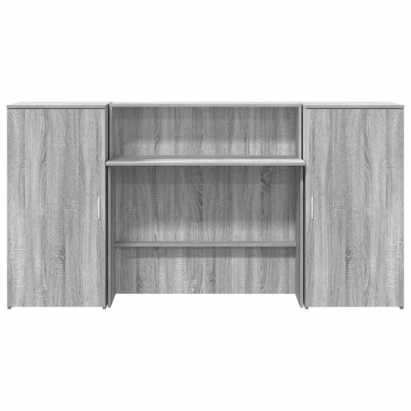 Mostrador de recepción sonoma gris 200x50x103.5 cm M 5