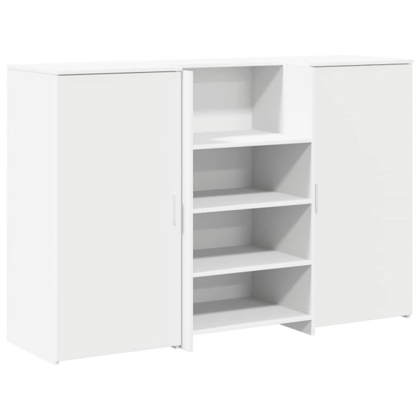 Balcão de recepção 155x50x103.5 cm derivados de madeira branco M 2