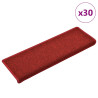 Alfombrilla escalera 30 uds 65x21x4 cm rojo 1